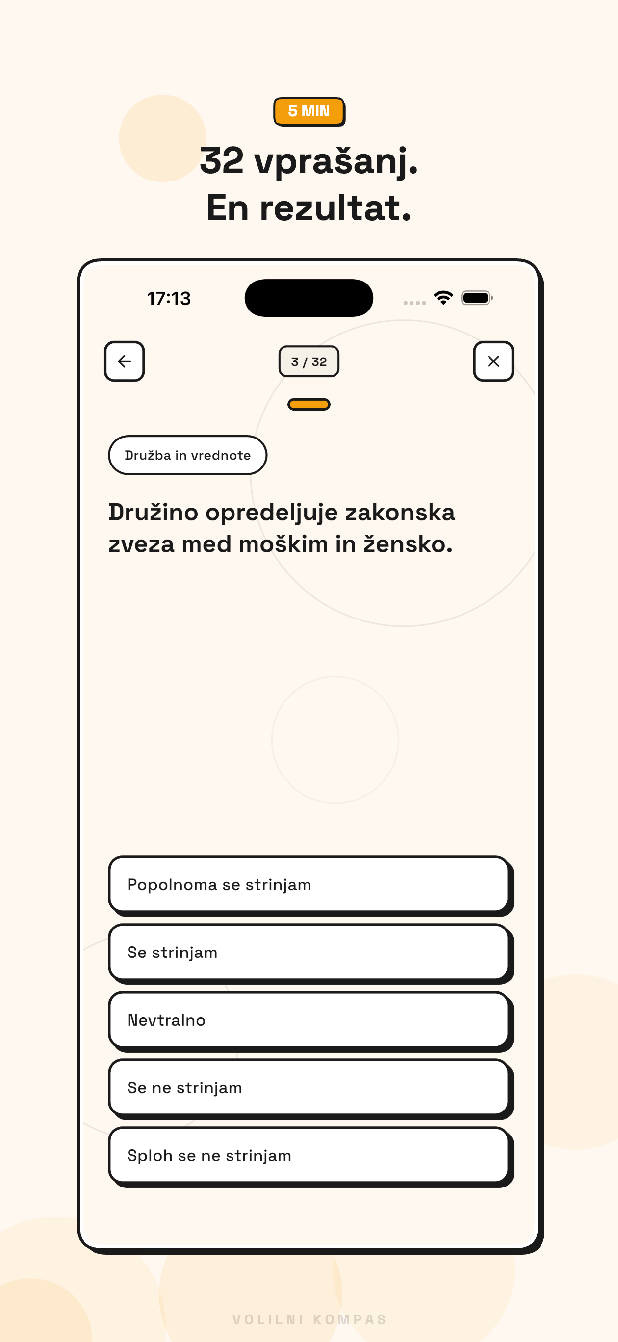 Volilni Kompas — vprašanje v kvizu